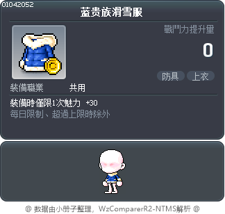 蓝贵族滑雪服 Tooltip