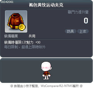 褐色黄纹运动夹克 Tooltip
