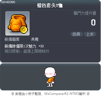 橙色套头T恤 Tooltip