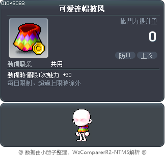 可爱连帽披风 Tooltip