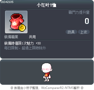 小红叶T恤 Tooltip