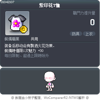 紫印花T恤 Tooltip