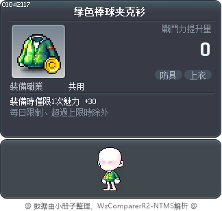 绿色棒球夹克衫 Tooltip