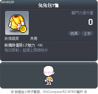 兔兔包T恤 Tooltip