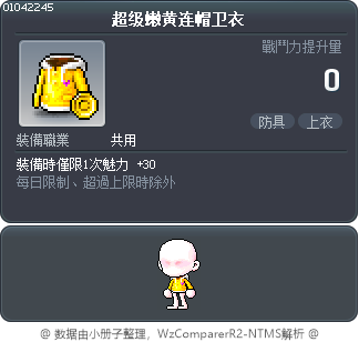 超级嫩黄连帽卫衣 Tooltip