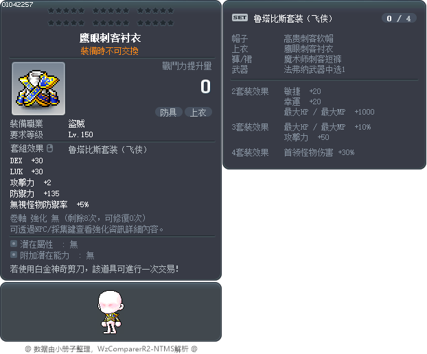 鹰眼刺客衬衣 Tooltip