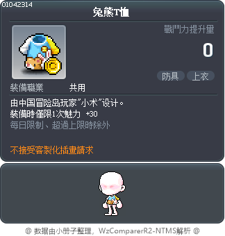 兔熊T恤 Tooltip