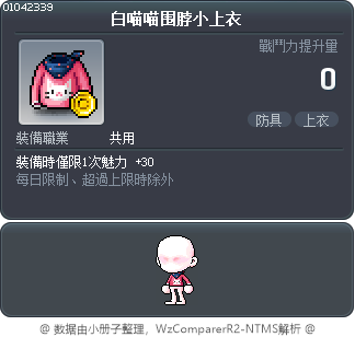 白喵喵围脖小上衣 Tooltip