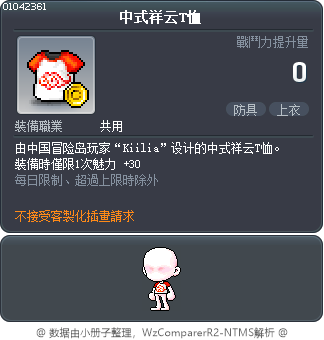 中式祥云T恤 Tooltip