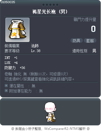 褐星光長袍 Tooltip