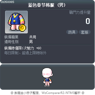 蓝色春节韩服 Tooltip