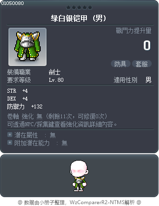 绿白银铠甲 Tooltip