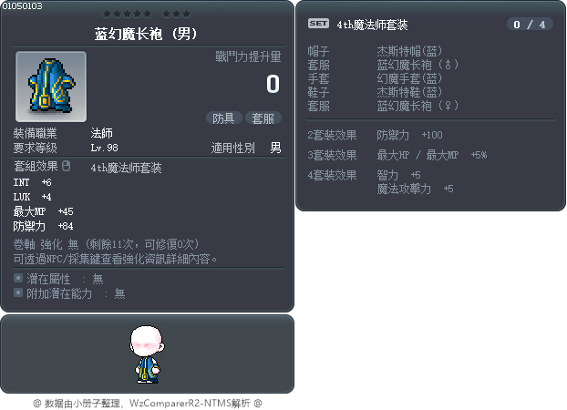 蓝幻魔长袍 Tooltip