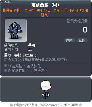 宝蓝西服 Tooltip
