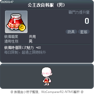 公主改良韩服 Tooltip