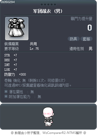 军团战衣 Tooltip