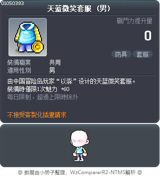 天蓝微笑套服 Tooltip