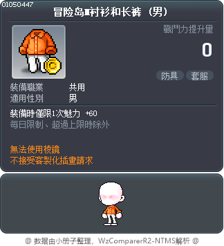 冒险岛M衬衫和长裤 Tooltip
