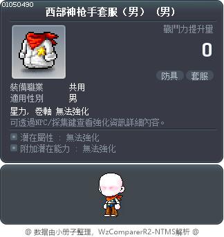 西部神枪手套服（男） Tooltip
