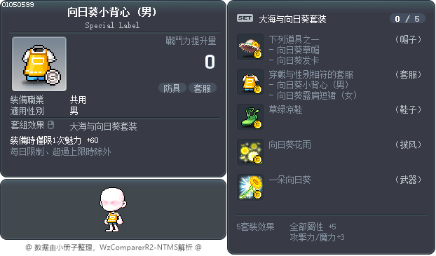 向日葵小背心 Tooltip