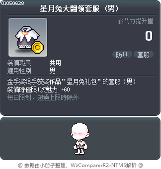 星月兔大翻领套服 Tooltip