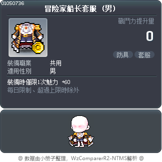 冒险家船长套服 Tooltip