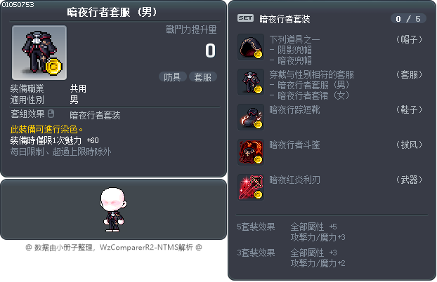 暗夜行者套服 Tooltip