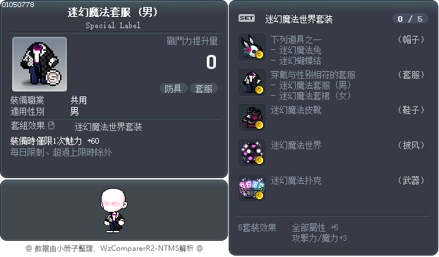 迷幻魔法套服 Tooltip