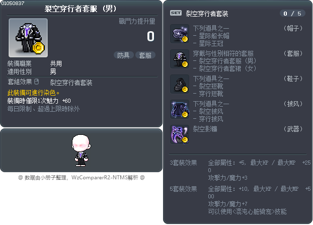 裂空穿行者套服 Tooltip
