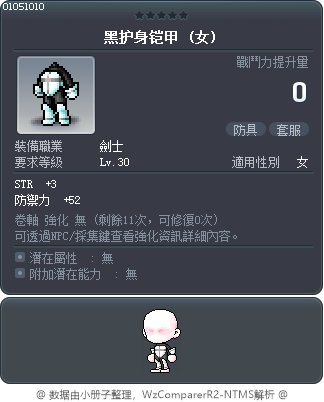 黑护身铠甲 Tooltip
