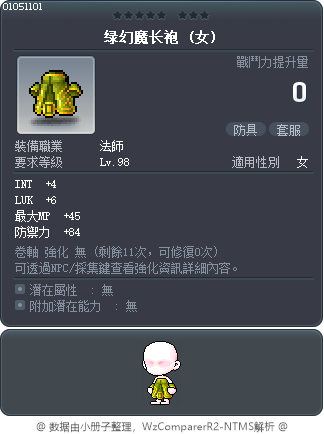 绿幻魔长袍 Tooltip