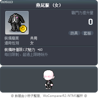 燕尾服 Tooltip