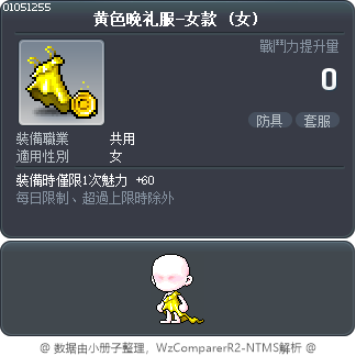 黄色晚礼服-女款 Tooltip