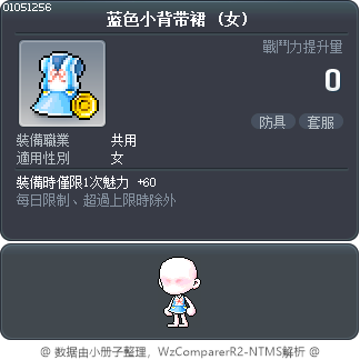 蓝色小背带裙 Tooltip