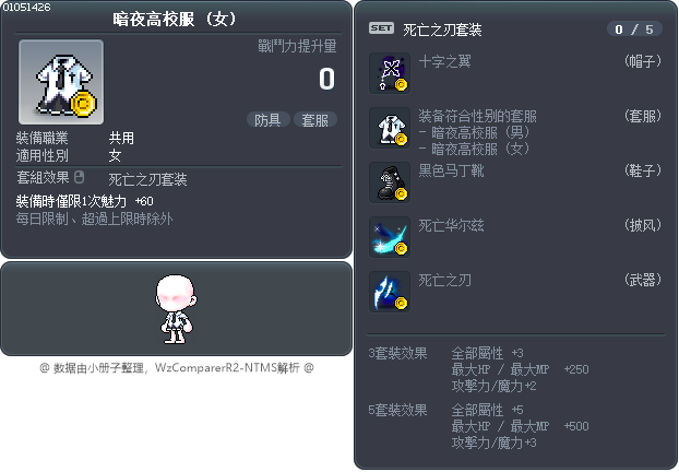 暗夜高校服 Tooltip