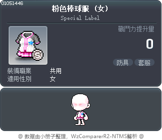 粉色棒球服 Tooltip