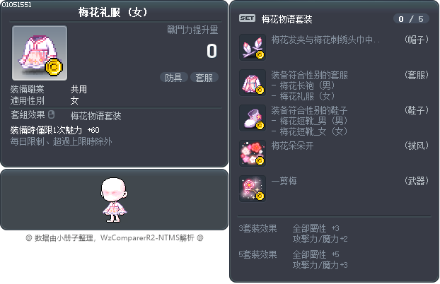梅花礼服 Tooltip