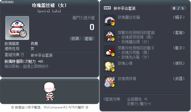 玫瑰蕾丝裙 Tooltip