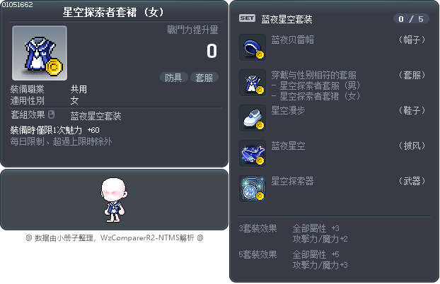 星空探索者套裙 Tooltip