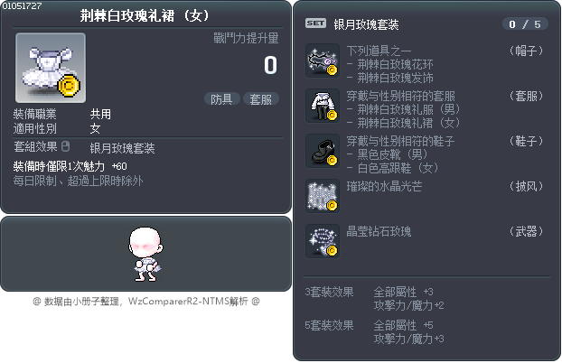 荆棘白玫瑰礼裙 Tooltip