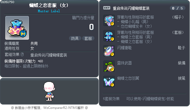 蝴蝶之恋套服 Tooltip