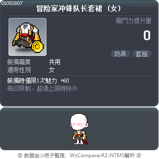 冒险家冲锋队长套裙 Tooltip