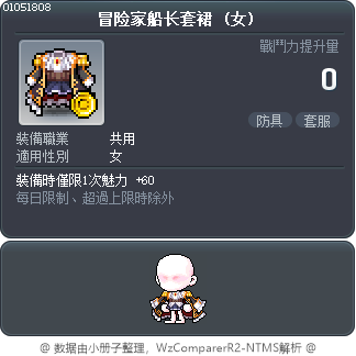 冒险家船长套裙 Tooltip