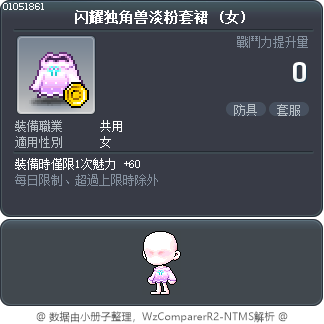 闪耀独角兽淡粉套裙 Tooltip