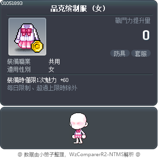品克缤制服 Tooltip