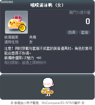 哦噗游泳鸭 Tooltip