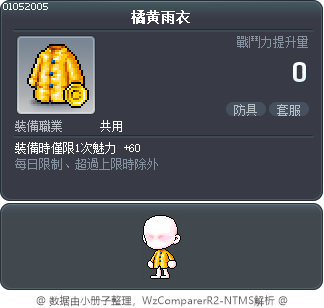 橘黄雨衣 Tooltip