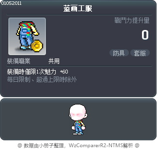 蓝画工服 Tooltip