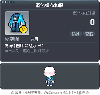 蓝色织布和服 Tooltip