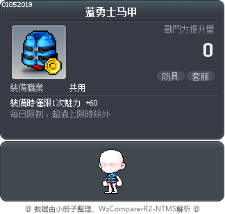 蓝勇士马甲 Tooltip